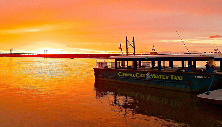 sunset on the water